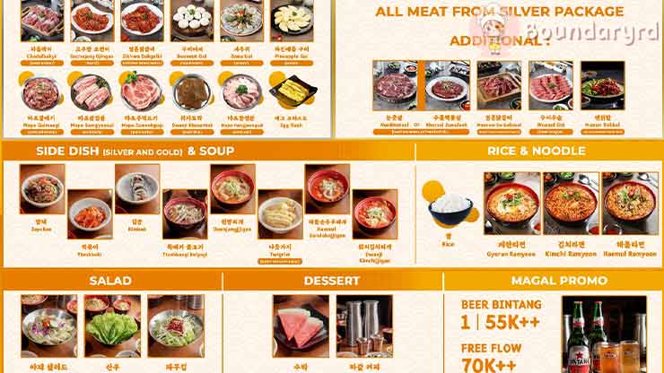 Harga Menu Magal Korean BBQ